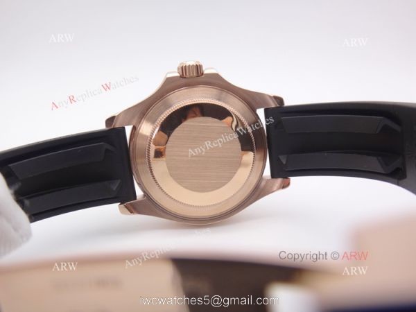 New Yachtmaster Replica Rolex Watch 116655 Rose Gold rubber watch Hot Sale 6