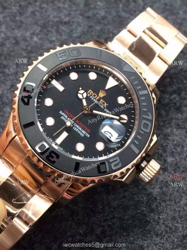 Rolex Yacht Master Baselworld The Oyster Perpetual Rose Gold Replica Watch 6