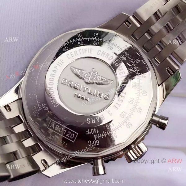 JF Best Replica Breitling Navitimer 01 43mm Watch Stainless Steel Black Face 6