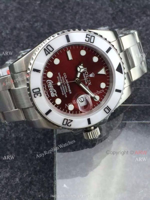 Swiss Replica Rolex Submariner Red Dial watch Coca Cola Limited Edition 6