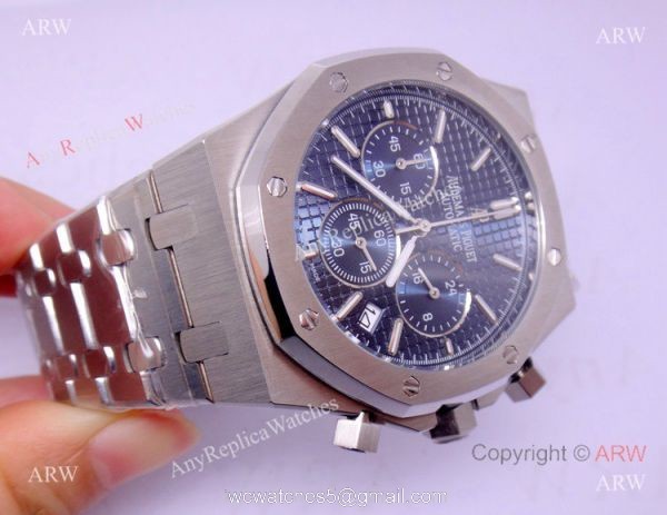 Fake Audemars Piguet For Sale Royal Oak Chronograph Blue Face Watch 6