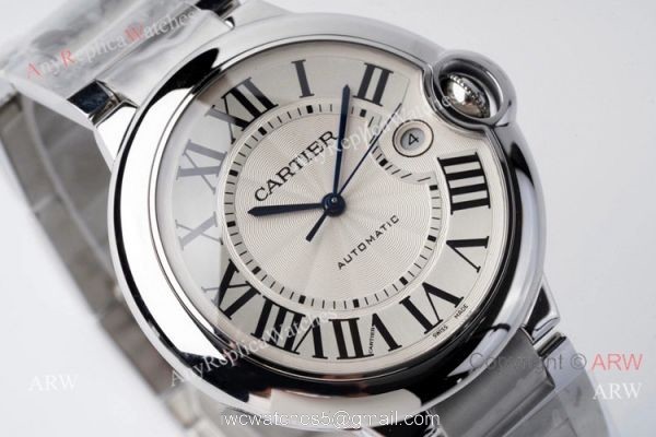 1-1 Best Edition AF Factory Ballon Bleu Cartier Copy Watch Stainless Steel 42mm 6