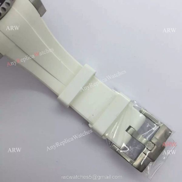 NEW Upgraded Rolex Deepsea 44mm Replica Watch White Rubber Strap 6