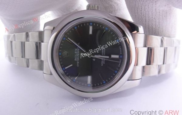 New Rolex Oyster Perpetual New Gray Dial Stainless Steel Replica Watch 6