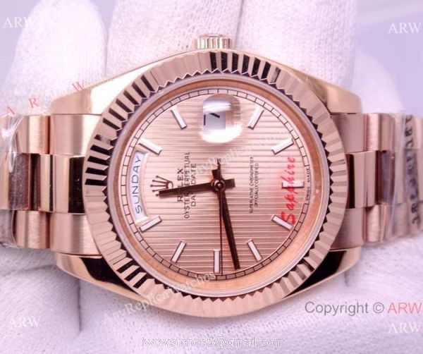 New Style Rolex Day-Date II Rose Gold Watch 41mm 6