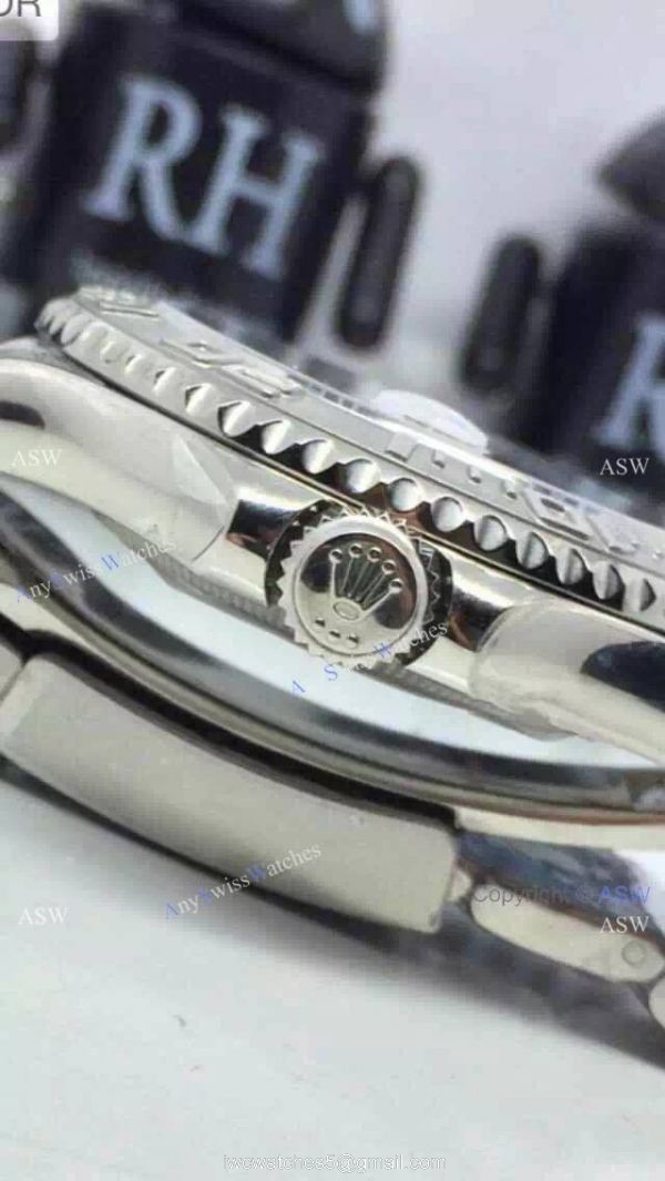 Fake Rolex Swiss Yachtmaster Watch Stainless Steel White Face 6