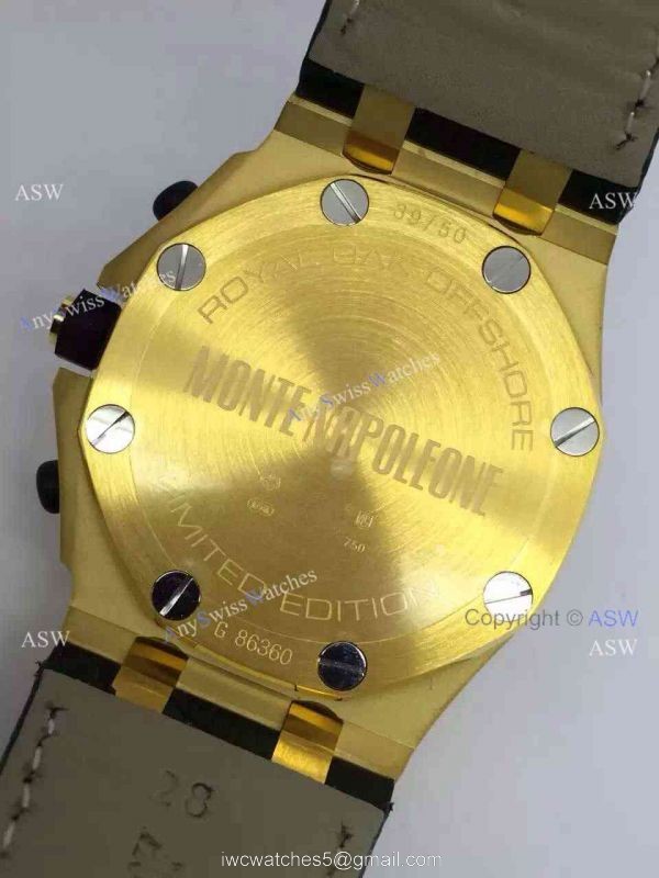 Swiss Audemars Piguet Royal Oak Offshore Monte Napoleone Gold Replica watch 6