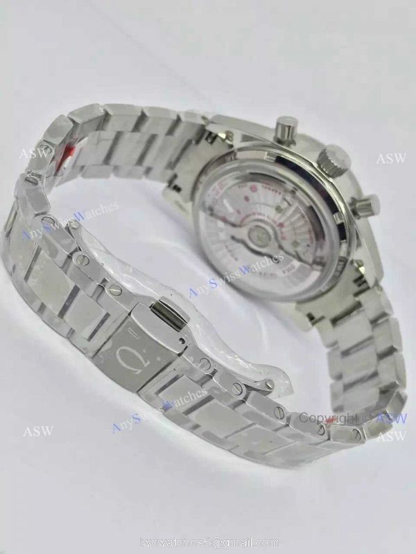 Copy Swiss Omega Speedmaster Watch Stainless Steel White Chronograph 6