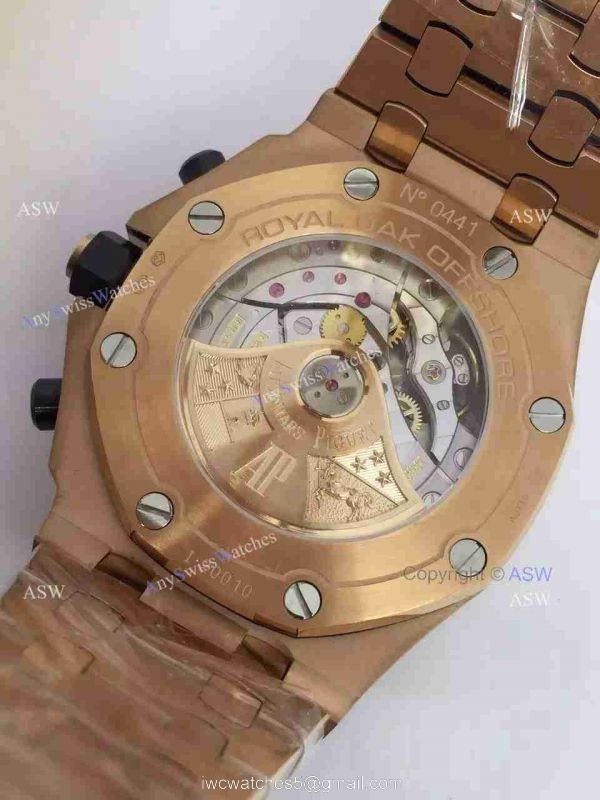 Knockoff Audemars Piguet Rose Gold Watch / Rose Gold Dial Swiss Grade 6