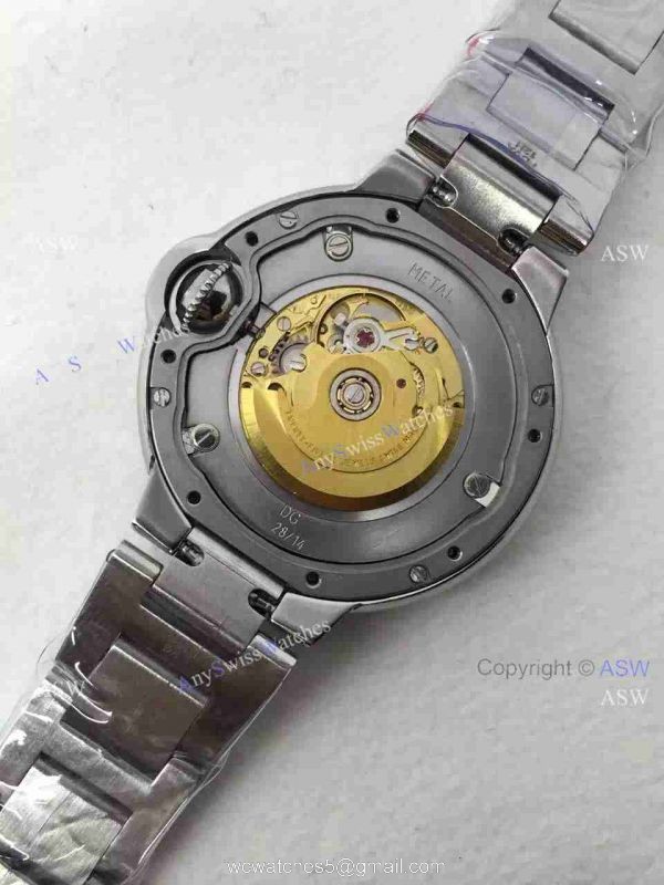 Replica Swiss Cartier Ballon Bleu Ladies Watch Stainless Steel 6