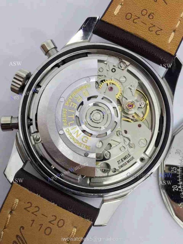 Swiss Fake Breitling 1884 Chronometre Navitimer Watch SS Case White Dial 6