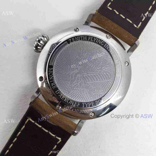 Swiss Knockoff Zenith Pilot Watch Brown Leather 6