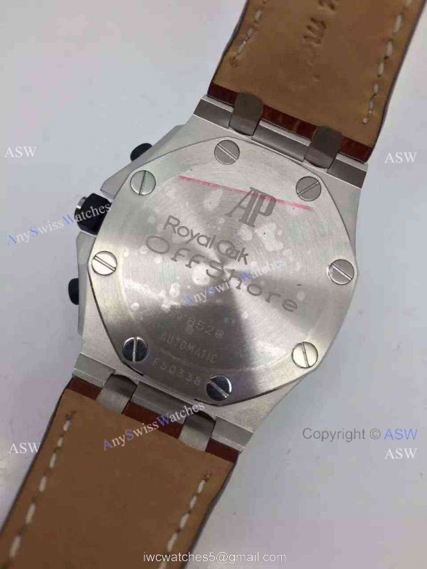 Replica Swiss Audemars Piguet Watch Diamond case Brown Leather Watch Band 6