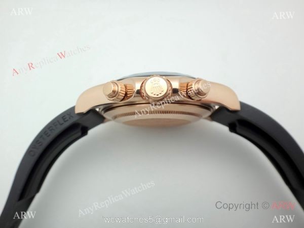 New Rolex Daytona Chocolate Replica Wath Oysterflex Rubber Strap 6