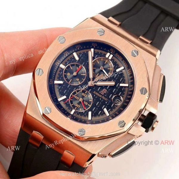 Replicas Audemars Piguet Royal Oak Offshore 44mm Watch Dark Blue Face 6