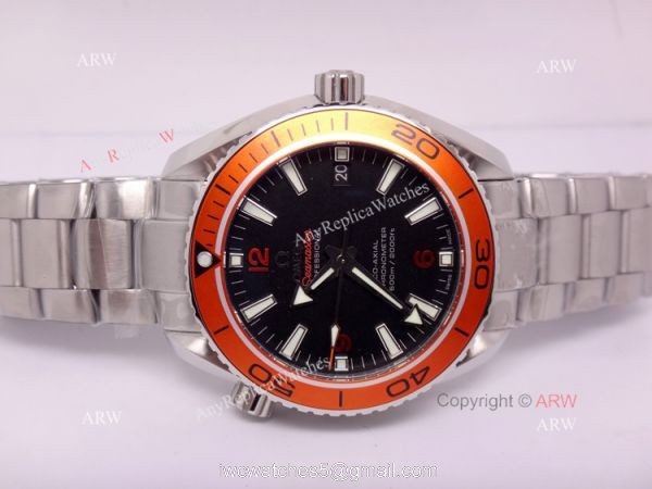 Swiss Replica Omega Seamaster Co-Axial Watch SS Orange 6