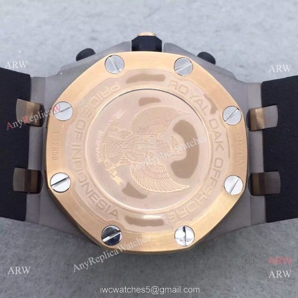 Swiss 3126 Audemars Piguet Replica Watch SS Rose Gold Inner Rubber Strap 6