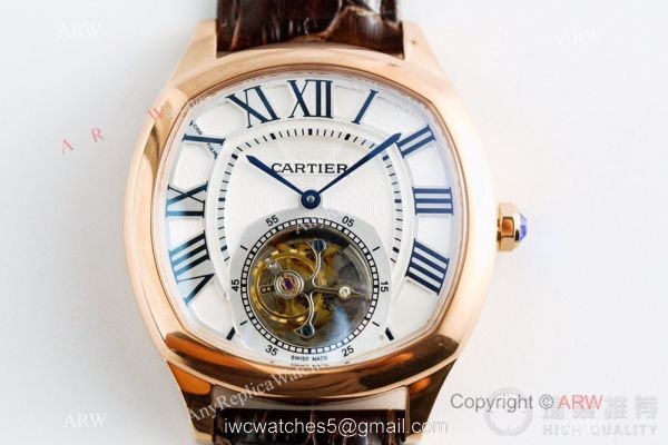 Replica Swiss Cartier Drive De Rose Gold Watch White Dial 41mm 6