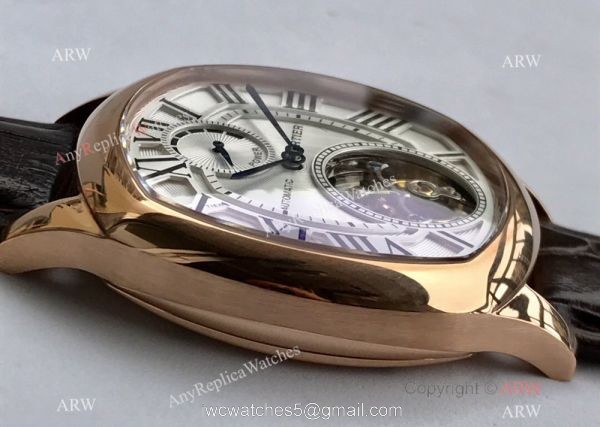 Swiss Grade One Cartier Drive De Rose Gold Watch Power Reserve 6