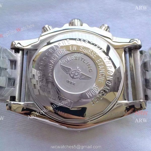 Replica Breitling Chronomat B01 SS Silver Dial Chronograph Watch 6