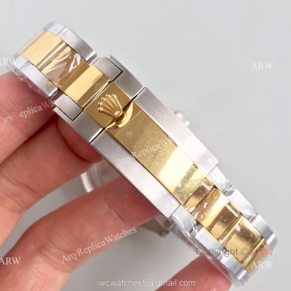 Swiss Copy Rolex Yacht-master 2836 Watch 2-Tone White Face 6
