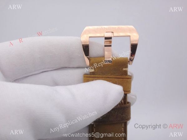 Copy Radiomir Panerai GMT Power Reserve Watch Rose Gold Case 6