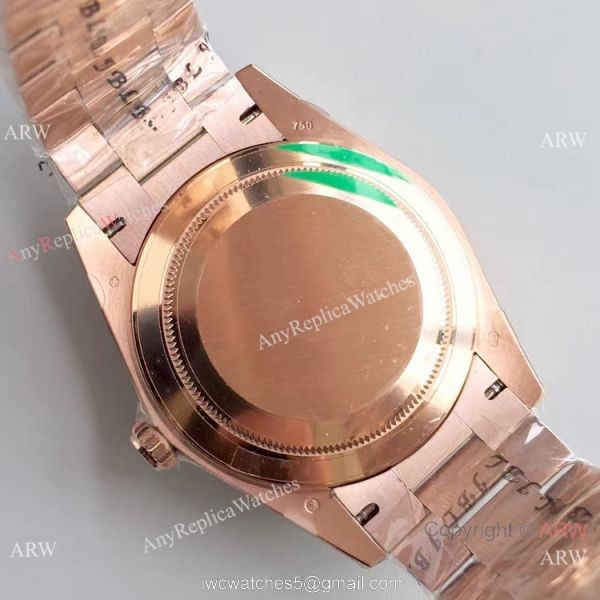 Replica Rolex 228239 Day-Date II 40mm Watch Olive Green Dial Rose Gold 6
