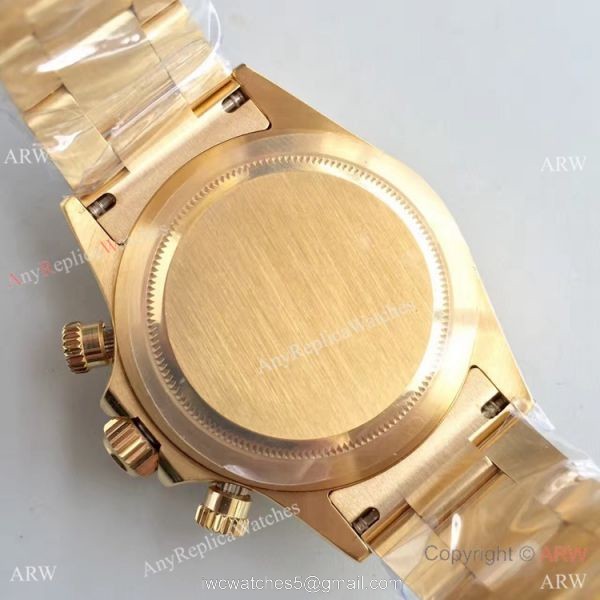 JF Replica Swiss 7750 Rolex Daytona All Gold Chronograph Watch 6