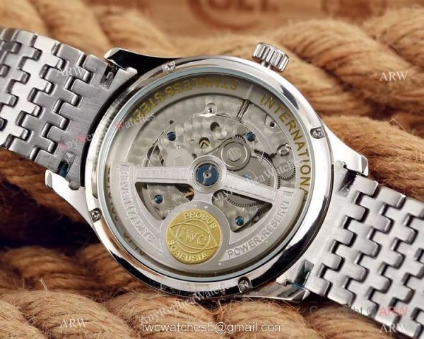 Replica IWC Portuguese 7 Days Stainless Steel White Face Mens Watch 6