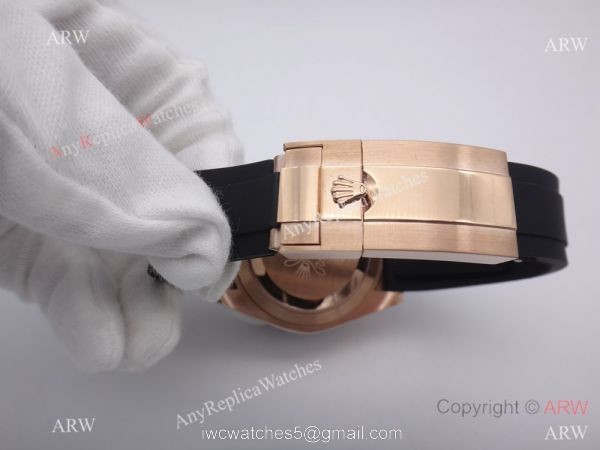 Rose Gold Rolex Daytona Rubber Strap Replica Watch Rolex 116515LN 6