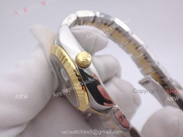BLACK FRIDAY SALE Rolex Datejust 31mm Watch Diamond VI 2 Tone Olive Green Face Rolex 6