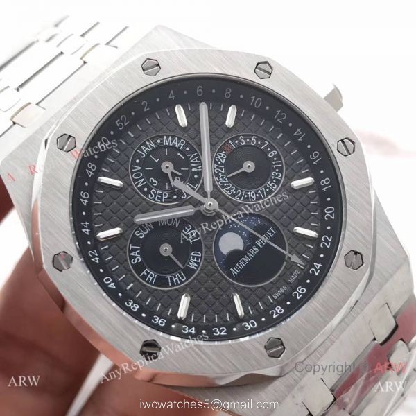 Audemars Piguet Royal Oak Perpetual Calendar Replica Watch Stainless Steel Black Dial 41mm 6