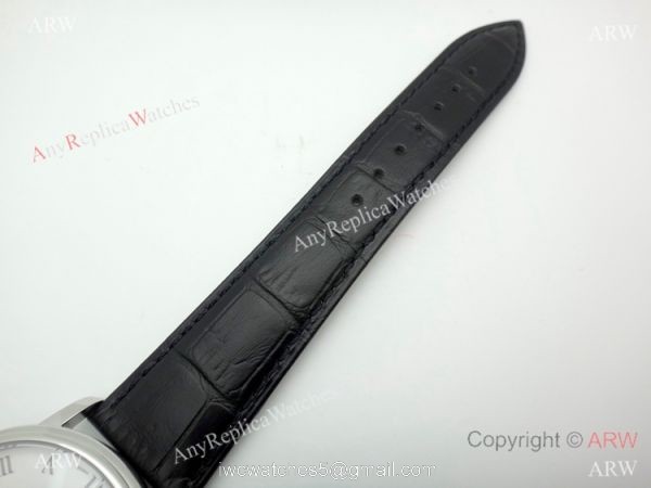 Copy Blancpain Moonphase and Perpetual Calendar Watch White Dial Black Leather Band 6