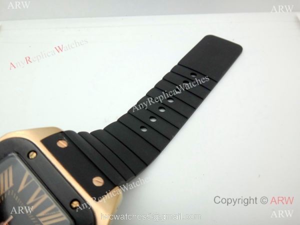 Replica Cartier Santos 100th Quartz Watch Rose Gold 51mm 6