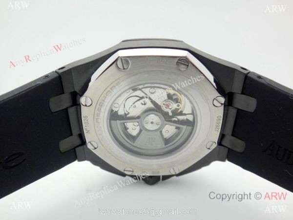 Solid Black Audemars Piguet Royal Oak Offshore Automatic Watch 6