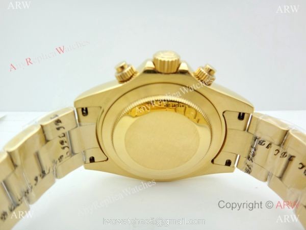 Yellow Gold Rolex Comograph Daytona 40mm Watch Gold Rolex Daytona Replica Watches 6