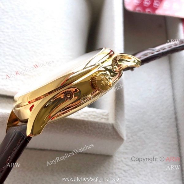 Swiss Copy Patek Philippe Base 1000 Rose Gold Watches with Moonphase 6