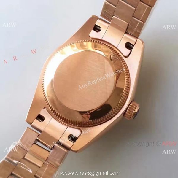 Rolex Lady Datejust 26mm Copy Watch Rose Gold Brown Dial 6