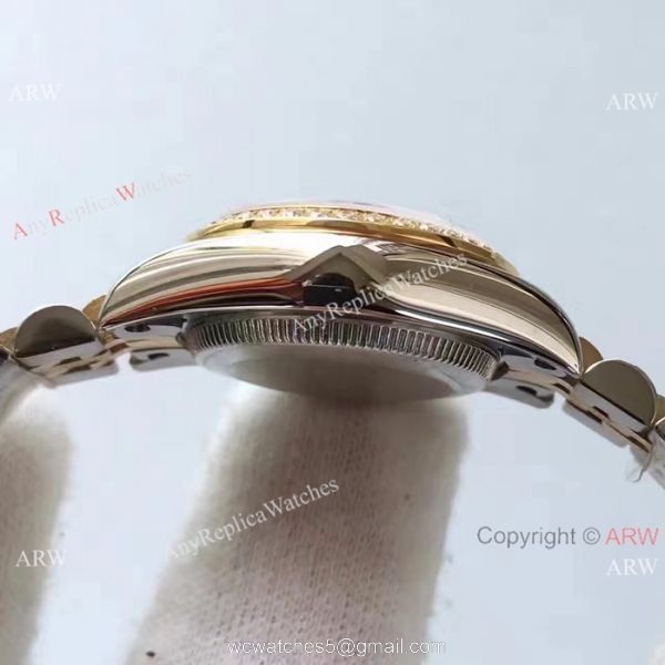 New Style Rolex Datejust Jubilee Replica Watch Two Tone Women Size 6