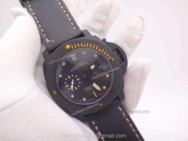 Panerai Luminor Submersible Ceramica PAM508 Replica Watch Brown Markers 6