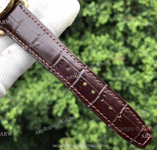Fake IWC Portugieser Annual Calendar 7 days 44.2mm Watch Gold Case White Dial 6