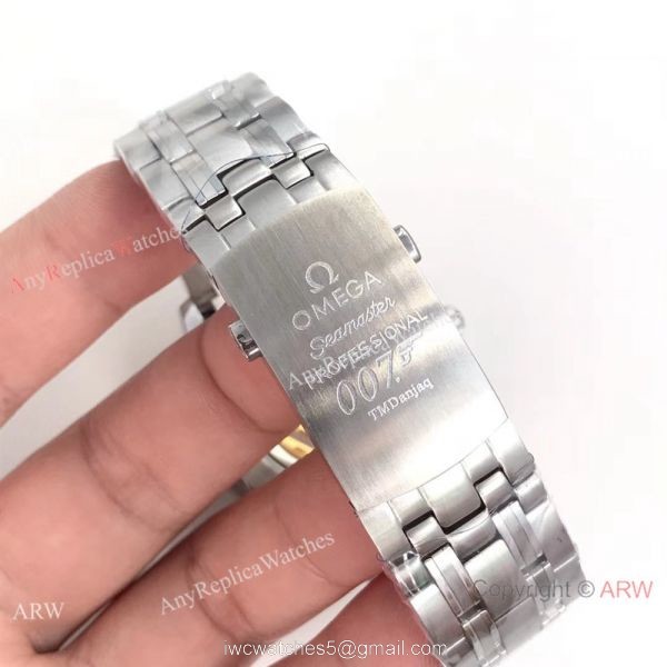 Swiss Grade Commanders 007 James Bond Omega Watch White Face Stainless Steel 6