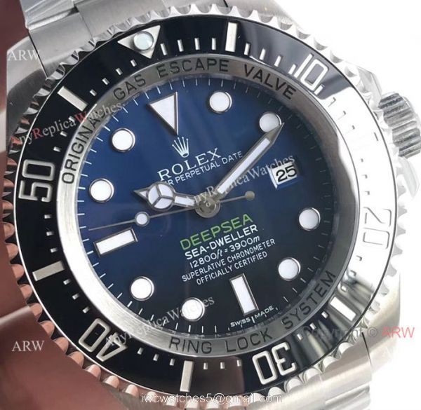AR Factory Rolex Deepsea Sea Dweller Ref.116660 D-Blue Dial Swiss ETA 3135 Watch 44 mm 6