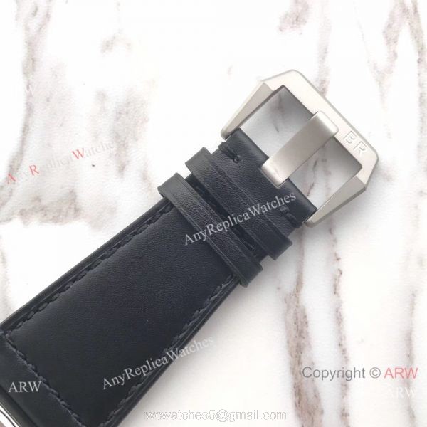 Swiss Fake Bell Ross BR03 100M Frosted Case watch Black Leather Band 6