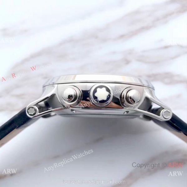 Swiss 7750 Mont Blanc Clone Timewalker Black Face Watch Red 50 on Dial 6