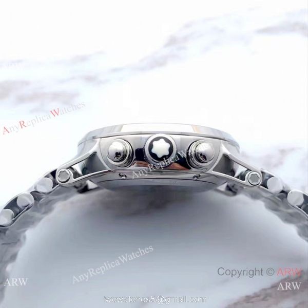 Swiss Mont blanc Knock off Timewalker Stainless Steel Black Watch Red 50 on Dial 6