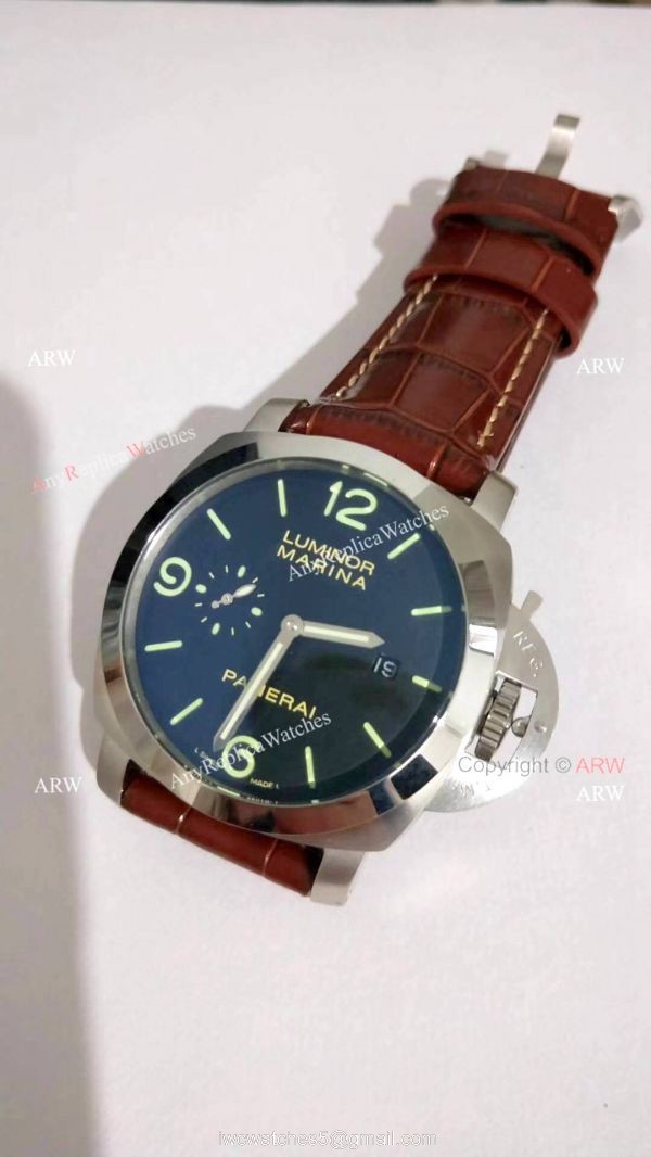 Panerai Luminor Marina PAM00312 SS Black Dial Watch Best Replica 6