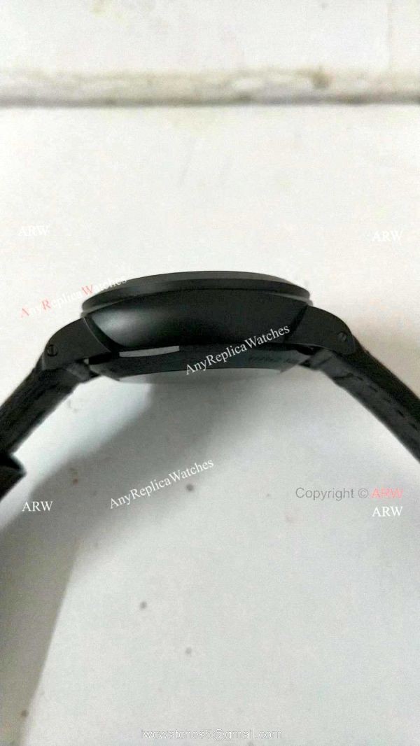 Fake Panerai Luminor 10 Days GMT Watch PAM335 Black Case Orange Markers 6