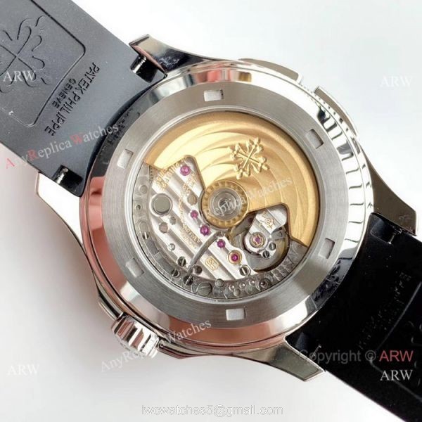 (GR) Swiss Copy Patek Philippe Aquanaut Travel Time SS Black Dial Watch 40mm 6