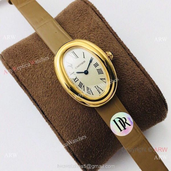 Grade 1A Replica Cartier Baignoire Gold Watch 32mm 6